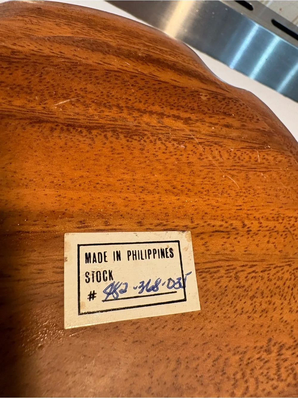 Vintage MCM Monkey Pod Carved Wooden Pumpkin made in Philippines